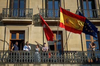 Mikel Merino grita: "¡Viva San Fermín!" tras su recibimiento en Pamplona