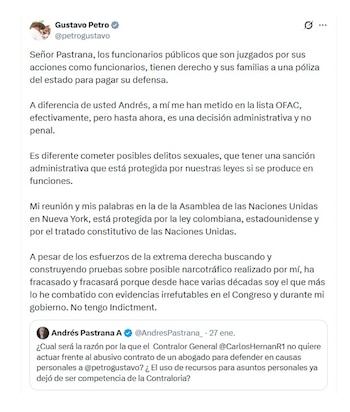 Con este mensaje en X,