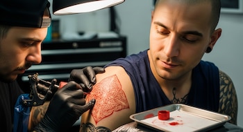 El pigmento rojo del tatuaje