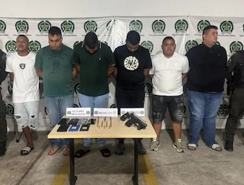 Luis Mariano Díaz González fue capturado en Barranquilla por su presunta vinculación con una red de préstamos gota a gota - crédito Policía Nacional de Colombia