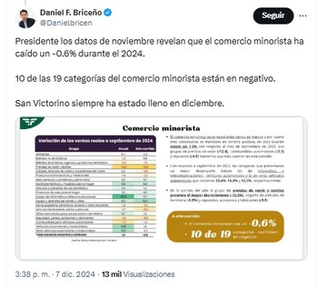 El concejal Daniel Briceño presentó