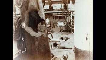 Así quedó el buque ‘Abtao’