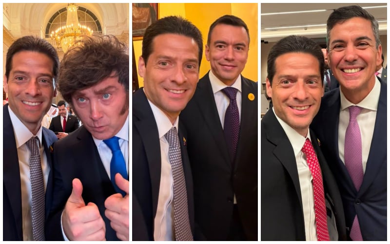 Mauricio Gómez Amín habló con los presidentes de Argentina, Ecuador y Paraguay en la posesión de Keiko Fujimori en Perú