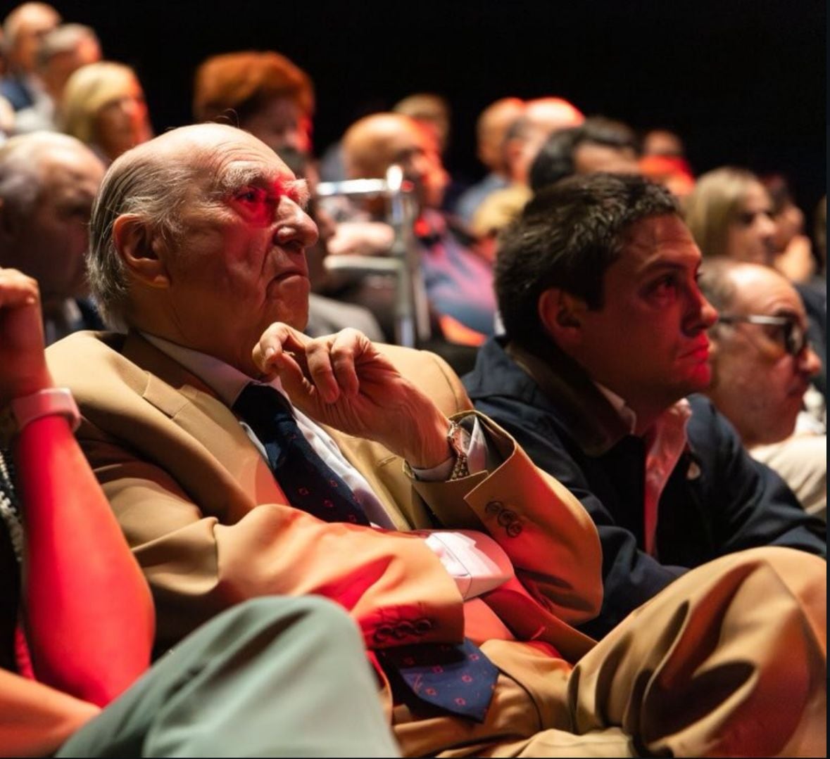 Julio María Sanguinetti, dos veces presidente de Uruguay, en la presentación del libro El Loco de la Bandera (difusión)