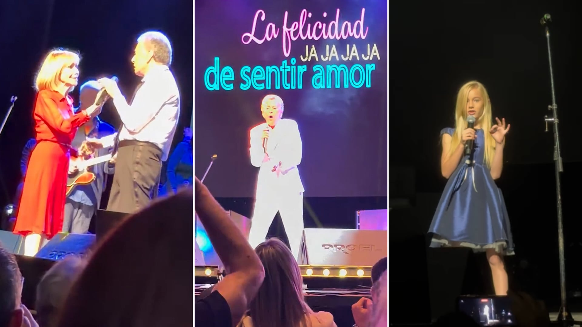 Matilda, la hija de Luciana Salazar, fue la encargada de abrir el concierto de Palito Ortega