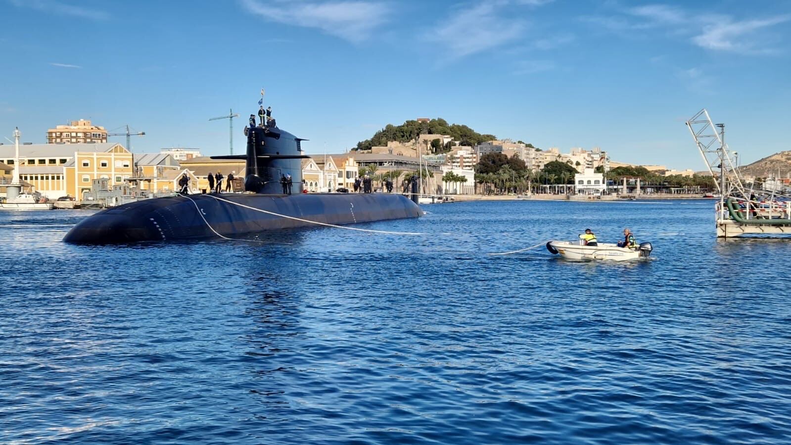 Submarino S82 A flote en Cartagena (Navantia)