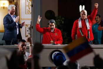 Miguel Díaz-Canel, Nicolás Maduro y