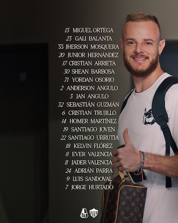 Estos son los convocados por Sebastián Oliveros para el duelo ante Junior-crédito @cdtolima/X