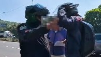 Motociclista evita presunta extorsión de patrullero a transportista en Periférico Norte de Tlalnepantla