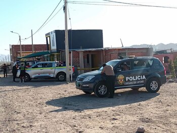 Intervención a camioneta con materiales.