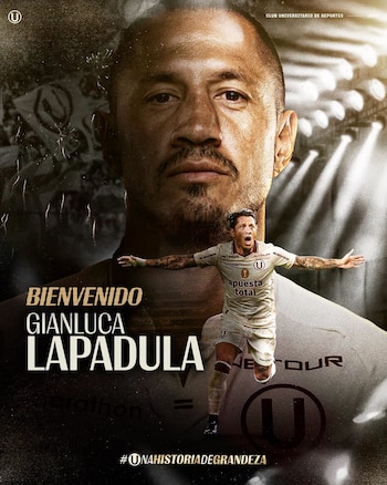 Universitario le dio la bienvenida a Gianluca Lapadula.