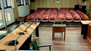 La sala de audiencias en