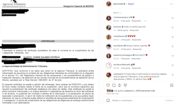 Las pruebas de Patricia Conde (Instagram)