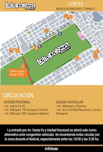 Lollapalooza 2026 - mapa interactivo