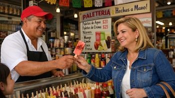 Maru Campos le pone hielo a polémica por citatorio de la FGR y presume pausa para visitar local de paletas