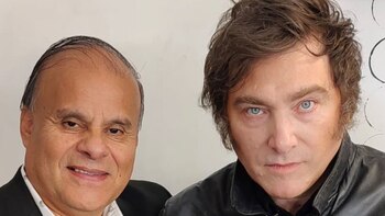 Javier Milei junto a Roque