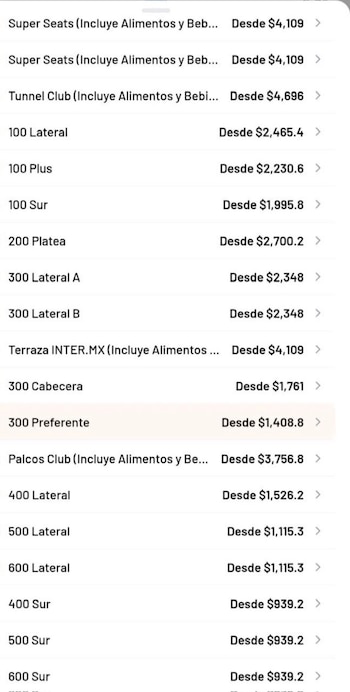 Lista de precios oficiales. (Fanki)