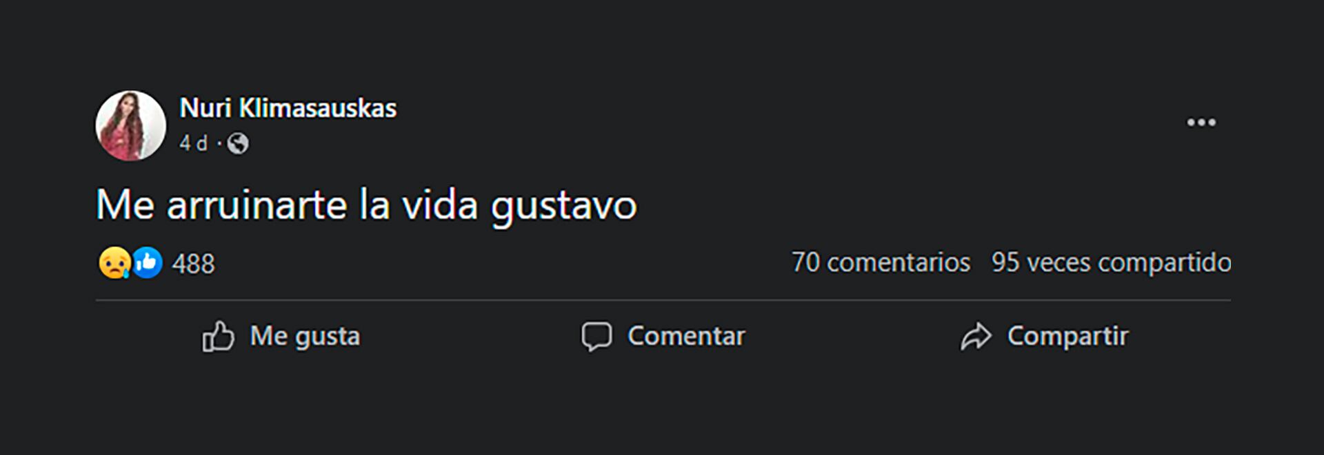 El posteo de la víctima minutos antes de que la encontraran muerta