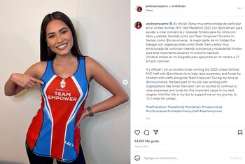 Andrea Meza correrá el medio