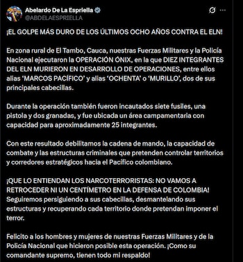 Abelardo de la Espriella - crédito @ABDELAESPRIELLA/X