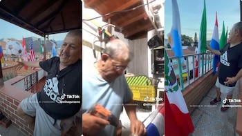 La esquina de Los Naranjos se ha convertido en referencia obligada para quienes buscan vivir el espíritu mundialista en Itagüí - crédito elitaguiseno / TikTok