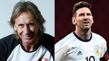 Ricardo Gareca, en más de una ocasión, se declaró admirador de Leo Messi. - Crédito: FPF / AFP
