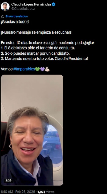 Claudia López invitó a sus