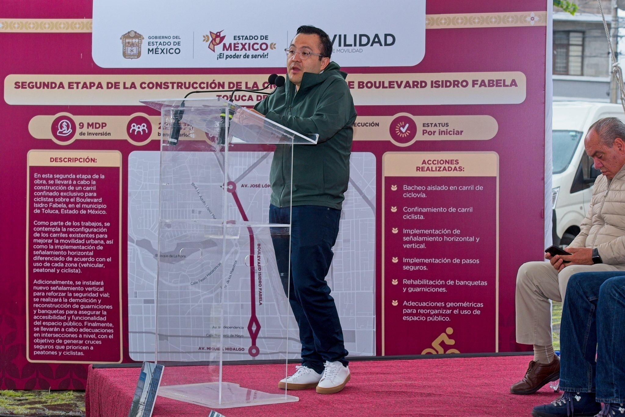 Daniel Sibaja González, secretario de Movilidad, explicó que los trabajos incluirán reconfiguraciones en carriles, bahías de carga y descarga, señalización horizontal y vertical, y la reconstrucción de banquetas y guarniciones. Foto: X/@DanielSibaja_.