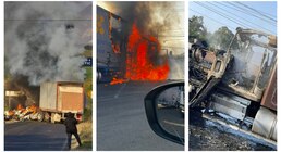 Las imágenes más impactantes de los ataques del CJNG tras la muerte de El Mencho