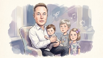 Ciencia, música y sueños espaciales: así es la infancia de X, Exa y Tau, los hijos de Elon Musk