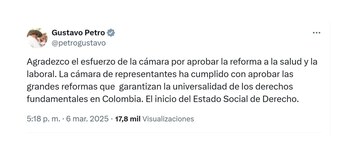 Con este mensaje, el presidente