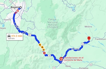 Desde Bogotá, el viaje a