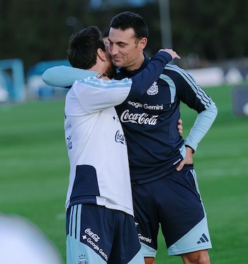 El penúltimo entrenamiento de Messi con la selección argentina