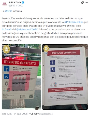 La polémica surgió luego de que varias mujeres aseguraran que su credencial les daba derecho a la gratuidad, pero las reglas del Metrobús establecen otros requisitos.