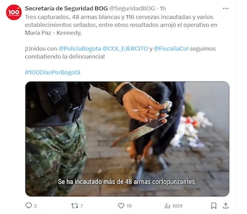 Además de las capturas, se efectuó el cierre de tres establecimientos comerciales en María Paz, Kennedy - crédito @SeguridadBOG(X)
