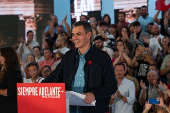 Pedro Sánchez, interviene en un