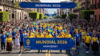 Mundial 2026 en Monterrey: planean desfile con 3 mil fanáticos suecos