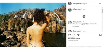 La foto viral de Sofía Petro que estuvo al borde de la censura - crédito sofiapetroa / Instagram
