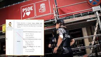 Del ordenador personal de Santos Cerdán a una libreta negra con su nombre o un USB con el logo del PSOE: todo lo que la UCO se llevó de Ferraz