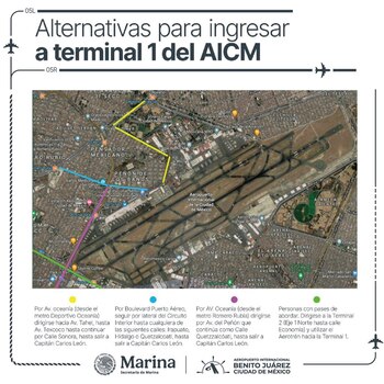 Alternativas viales por bloqueos en