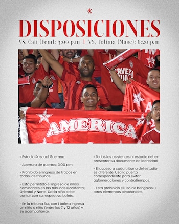 El cuadro Escarlata recibirá al Deportes Tolima - crédito @AmericadeCali / X