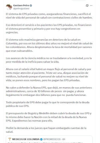 El presidente Gustavo Petro defendió