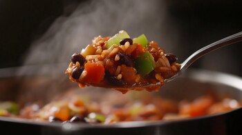 Una mezcla colorida de cebolla,