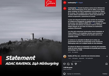 El mensaje en redes en el que confirmaron la muerte del piloto