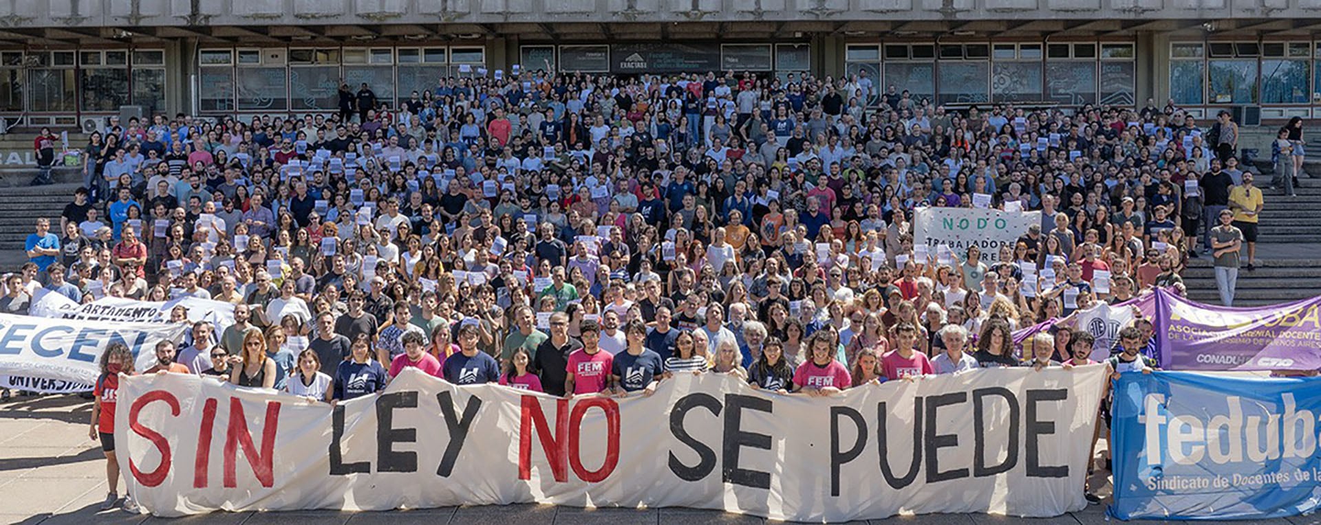 El reclamo por la aplicación de la ley de fondos, en la sede de Exactas