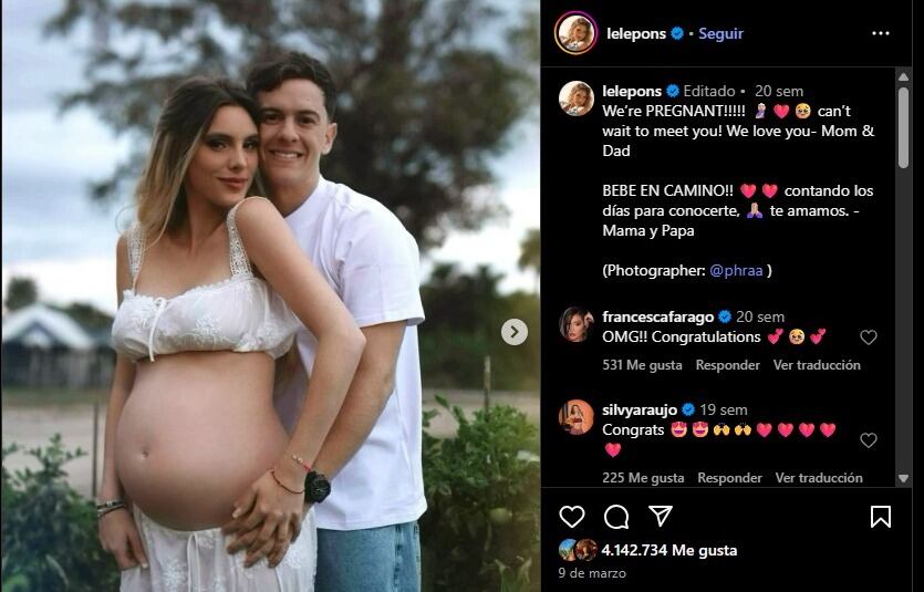 Lele Pons y Guaynaa anunciaron su embarazo en marzo de 2024. (Instagram)