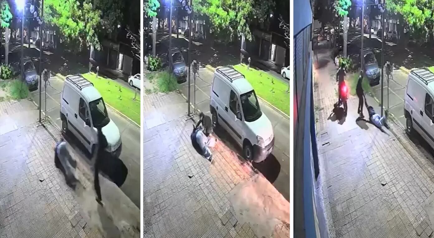 Dos motochorros arrastraron por la vereda y golpearon a una mujer para robarle la cartera en La Plata