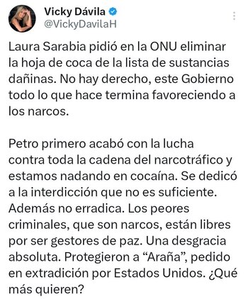 Vicky Dávila lanzó fuertes críticas