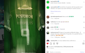 Ya está listo el camerino de Atlético Nacional para el clásico ante Deportivo Independiente Medellín - crédito @nacionaloficial/Instagram