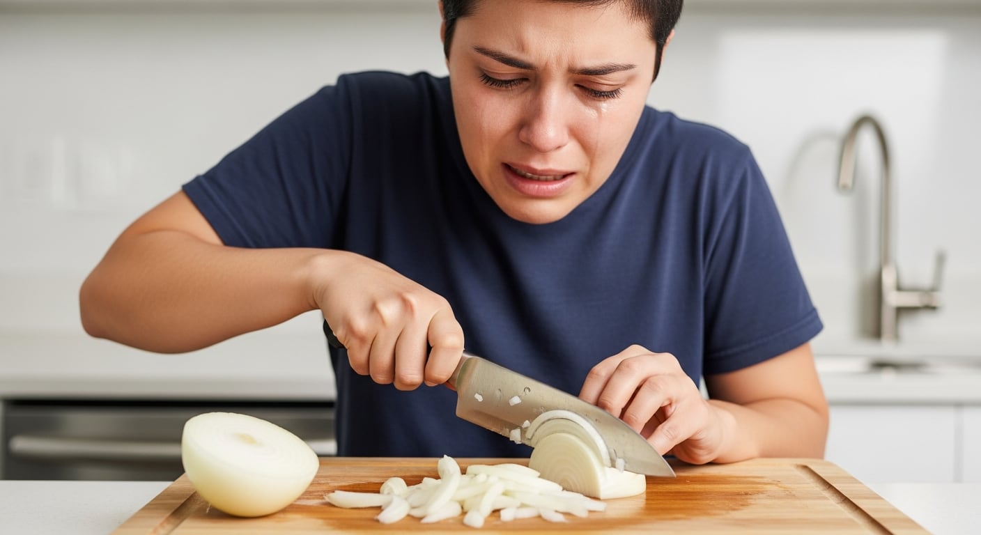 La ruptura de las células vegetales activa reacciones químicas que liberan compuestos irritantes para los ojos (Imagen Ilustrativa Infobae)